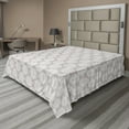 thumbnail image 1 of Ambesonne Palm Leaf Flat Bedding Sheet Soft Top Sheet, Warm Taupe Leaves Exotic, King, Warm Taupe White, 1 of 1