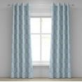 thumbnail image 1 of Ambesonne Palm Leaf Grommet Curtain, Blue Tropic Leaves Exotic, 50"x84", Pale Blue White, 1 of 5