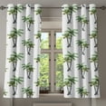 thumbnail image 1 of Ambesonne Palm Tree Grommet Curtain, Watercolor Trees Art, 50" x 63", Grey Green White, 1 of 6