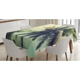 thumbnail image 1 of Ambesonne Palm Tree Tablecloth Rectangular Table Cover, Caribbean Coastline Ocean, 60"x84", Pale Yellow Green Brown, 1 of 3
