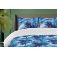 thumbnail image 1 of Ambesonne Palm Trees Down Alternative Quilt Comforter, Chill Hawaii Woodland, Twin XL, Dark Lavender Azure Blue, 1 of 5