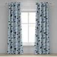 thumbnail image 1 of Ambesonne Palm Trees Grommet Curtain, Aloha Vibes Tropical, 50"x72", Pale Blue Charcoal Grey, 1 of 1