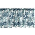 thumbnail image 1 of Ambesonne Palm Window Valance, Bicolour Exotic Tree Sketches, 42" x 18", Dark Sky Blue Seafoam, 1 of 3