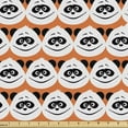 thumbnail image 1 of Ambesonne Panda Bear Fabric by the Yard Upholstery, Monochrome Bears Graphic, 5 Yards, Burnt Sienna White, 1 of 4