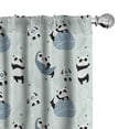 thumbnail image 1 of Ambesonne Panda Curtains, Pastel Animal in Space, Pair of 28"x84", Multicolor, 1 of 5