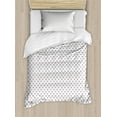 thumbnail image 1 of Ambesonne Panda Duvet Cover Set, Print of Heads in a Crown, Twin, Charcoal Grey Pink White, 1 of 3