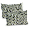 thumbnail image 1 of Ambesonne Panda Pillow Sham 2 Pack, Animals and Trees in Exotics, 26"x20", Pale Khaki and Slate Blue, 1 of 3