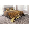thumbnail image 1 of Ambesonne Panorama Quilted Coverlet 3 Pcs, London Aerial Scenery, King Size, Multicolor, 1 of 2