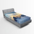 thumbnail image 1 of Ambesonne Panoramic Fitted Sheet, Snowy and Cloudy Peak, Twin Size, Charcoal Grey White, 1 of 3