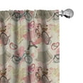 thumbnail image 1 of Ambesonne Paris Curtains, Abstract French Landmarks, Pair of 28"x84", Pale Blue Pale Pink, 1 of 5