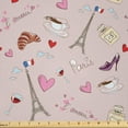 thumbnail image 1 of Ambesonne Paris Fabric by the Yard Microfiber, French Flag Popular, 5 Yards, Rose, 1 of 2