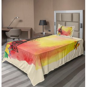 Betsey Johnson Wonderland Stripe Duvet Cover & Sham Set In Black