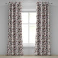 thumbnail image 1 of Ambesonne Paris Grommet Curtain, Newspaper Lipstick Kiss, 50" x 108", Charcoal Grey Multicolor, 1 of 6