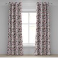 thumbnail image 1 of Ambesonne Paris Grommet Curtain, Newspaper Lipstick Kiss, 50" x 84", Charcoal Grey Multicolor, 1 of 6