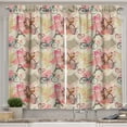 thumbnail image 1 of Ambesonne Paris Kitchen Curtains, Abstract French Landmarks, 55"x39", Pale Blue Pale Pink, 1 of 2