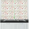 thumbnail image 1 of Ambesonne Paris Kitchen Curtains, Lovers in Streets Flowers, 55"x45", Dried Rose Cream, 1 of 1