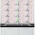 thumbnail image 1 of Ambesonne Paris Kitchen Curtains, Nostalgic Sketch Words, 55"x39", Multicolor, 1 of 3