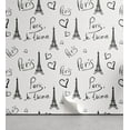 thumbnail image 1 of Ambesonne Paris Peel & Stick Wallpaper for Home, Eiffel Je T'aime Doodle, 13"x72", Black White, 1 of 6