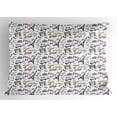 thumbnail image 1 of Ambesonne Paris Pillow Sham, Food Fashion Love, 36" X 20", Multicolor, 1 of 2