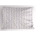 thumbnail image 1 of Ambesonne Paris Pillow Sham, Lavender Eiffel Pastel, 26" X 20", Pale Green Lavender, 1 of 2