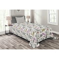 thumbnail image 1 of Ambesonne Paris Quilted Bedspread Set 2 Pcs, Food Fashion Love, Twin Size, Multicolor, 1 of 3