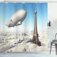 thumbnail image 1 of Ambesonne Paris Shower Curtain, French Paris Eiffel Tower, 69"Wx75"L, Blue and Grey, 1 of 5