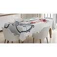 thumbnail image 1 of Ambesonne Paris Tablecloth Rectangular Table Cover, Woman on Bike Eiffel, 60"x90", Grey Red Peach, 1 of 4