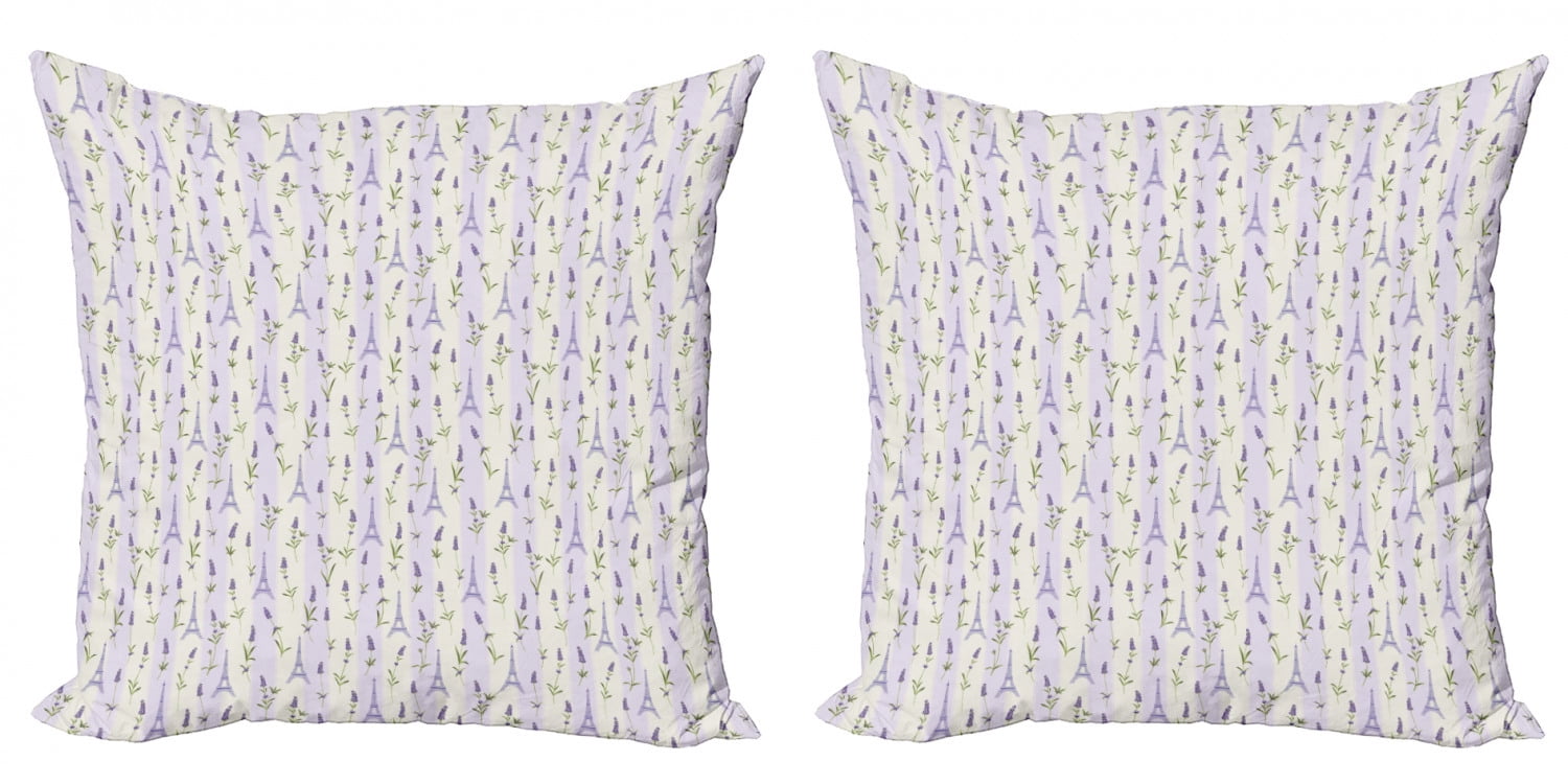 Ambesonne Floral Reversible Pillow Cover (Set of 2)