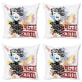 thumbnail image 1 of Ambesonne Paris Throw Pillow Cover 4 Pack, Fashion Girl Graffiti, 18", Multicolor, 1 of 5