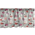 thumbnail image 1 of Ambesonne Paris Window Valance, Newspaper Lipstick Kiss, 54" X 18", Charcoal Grey Multicolor, 1 of 3