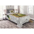 thumbnail image 1 of Ambesonne Parrot Quilted Bedspread Set 2 Pcs, Exotic Colorful Birds Image, Twin Size, Multicolor, 1 of 3