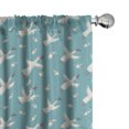 thumbnail image 1 of Ambesonne Party Window Curtains, Flying Storks, Each 28" W x 63" L, Vermilion White Blue, 1 of 4