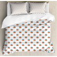thumbnail image 1 of Ambesonne Party Duvet Cover Sets, Ethnic s Folk Carnival, 2-King, Vermilion Sea Blue and Yellow, 1 of 6