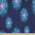 thumbnail image 1 of Ambesonne Party Fabric by the Yard Upholstery, Neon Particles Ornament Art, 10 Yards, Navy Blue and Soft Pink, 1 of 5