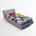 thumbnail image 1 of Ambesonne Party Fitted Sheet, Birthday Presents Cake, Twin XL Size, Multicolor, 1 of 3