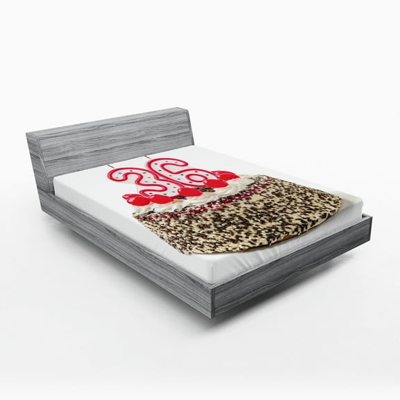 Ambesonne Party Fitted Sheet, Birthday Sprinkles, Queen Size, Multicolor