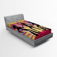 thumbnail image 1 of Ambesonne Party Fitted Sheet, Disco Dance Funky, Twin XL Size, Multicolor, 1 of 2