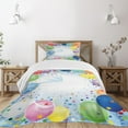 thumbnail image 1 of Ambesonne Party Quilted Bedspread Set 2 Pcs, Celebration Event, Twin Size, Multicolor, 1 of 5