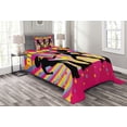 thumbnail image 1 of Ambesonne Party Quilted Bedspread Set 2 Pcs, Disco Dance Funky, Twin Size, Multicolor, 1 of 3