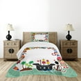 thumbnail image 1 of Ambesonne Party Quilted Bedspread Set 2 Pcs, Pirate Ship, Twin Size, Multicolor, 1 of 6