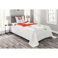 thumbnail image 1 of Ambesonne Party Quilted Bedspread Set 2 Pcs, Red Balloons 13, Twin Size, Red Green Blue, 1 of 3
