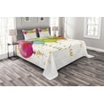 thumbnail image 1 of Ambesonne Party Quilted Bedspread Set 3 Pcs, 3D Balloons Rain, King Size, Multicolor, 1 of 3