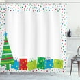 thumbnail image 1 of Ambesonne Party Shower Curtain, Christmas New Year, 69"Wx75"L, Multicolor, 1 of 3