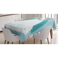 thumbnail image 1 of Ambesonne Party Tablecloth Rectangular Table Cover, Bride with Bridemaids, 52"x70", Turquoise Blue and White, 1 of 4