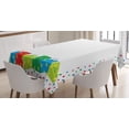 thumbnail image 1 of Ambesonne Party Tablecloth Rectangular Table Cover, Christmas New Year, 52"x70", Multicolor, 1 of 4