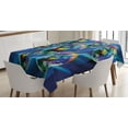 thumbnail image 1 of Ambesonne Party Tablecloth Rectangular Table Cover, Colorful Disco Club, 52"x70", Multicolor, 1 of 4
