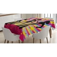 thumbnail image 1 of Ambesonne Party Tablecloth Rectangular Table Cover, Disco Dance Funky, 52"x70", Multicolor, 1 of 4