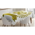 thumbnail image 1 of Ambesonne Party Tablecloth Rectangular Table Cover, Golden Age Birthday, 60"x90", Olive Green Yellow, 1 of 4