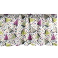 thumbnail image 1 of Ambesonne Party Valance Pack of 2, Colorful Dots with Hats Art, 54"X12", Off White Multicolor, 1 of 4