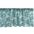 thumbnail image 1 of Ambesonne Party Window Valance, Flying Storks, 54" X 12", Vermilion White Blue, 1 of 3